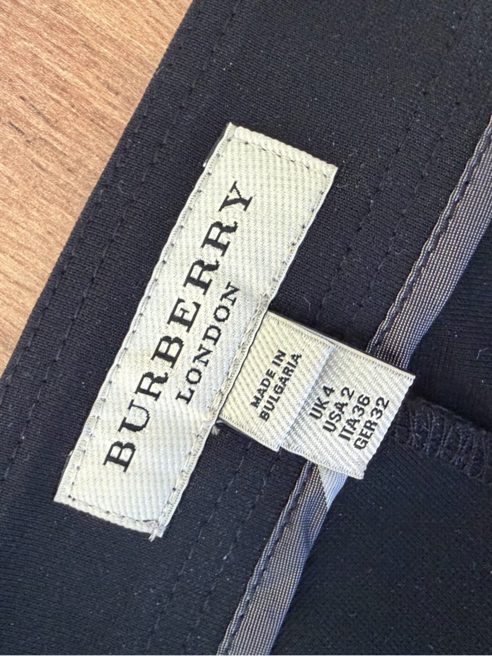 Burberry London Riding Pants with Genuine Leather Panels - Picture 2 of 5